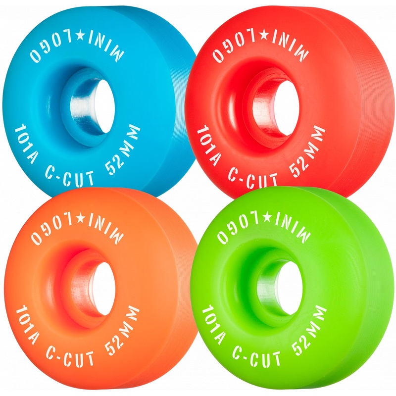 Mini Logo Wheels C-Cut “2” 52mm 101a – Assorted (Set of 4)