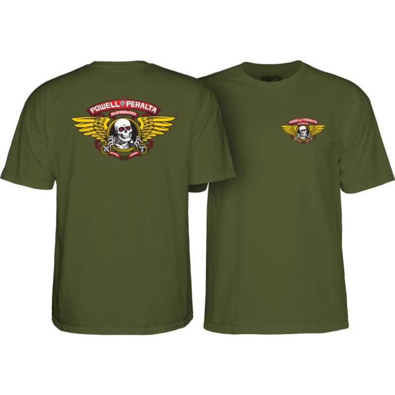 Powell Peralta Winged Ripper T-shirt – Military Green M Green