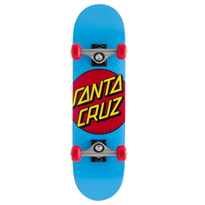 Santa Cruz Classic Dot Super Micro Complete Skateboard – 7.25 Blue/Red