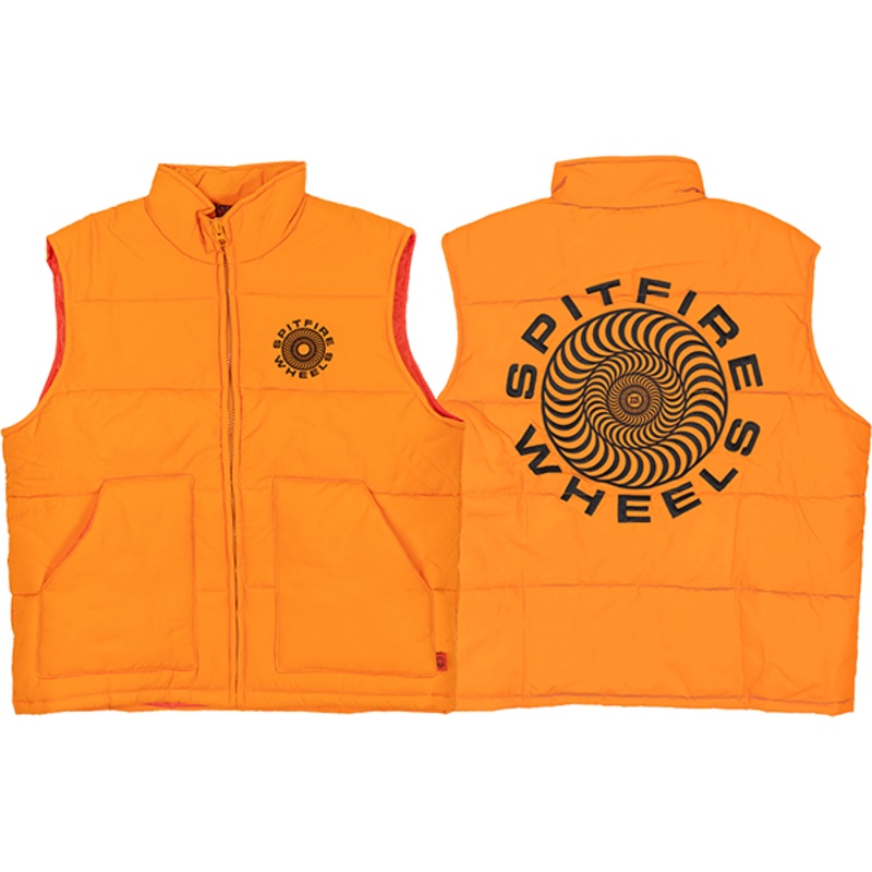 SF CLASSIC 8 SWIRL PUFF VEST ORG/BLK S 7.0″