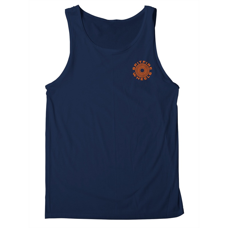 SPITFIRE CLASSIC SWIRL TANK TOP NAVY/ORANGE SMALL