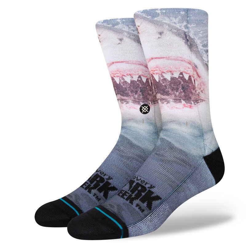 Stance Shark Week Pearly Whites Crew Socks – Blue M