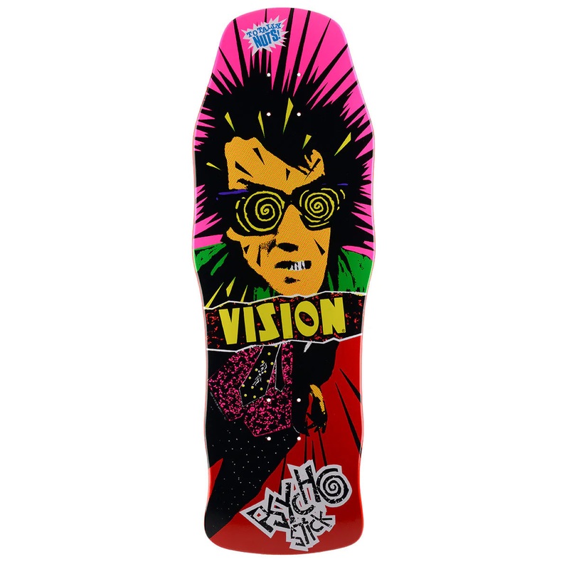 Vision Original Psycho Stick Skateboard Deck – 10 Red