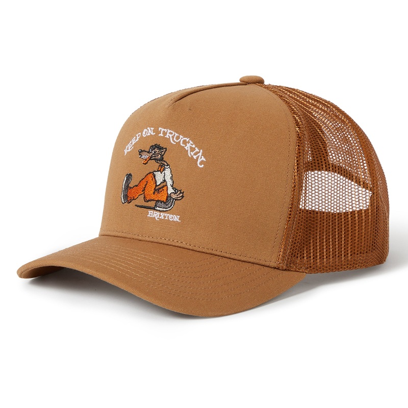 BRIXTON STRIDE S NP MP TRUCKER HAT WASHED COPPER/WASHED COPPER
