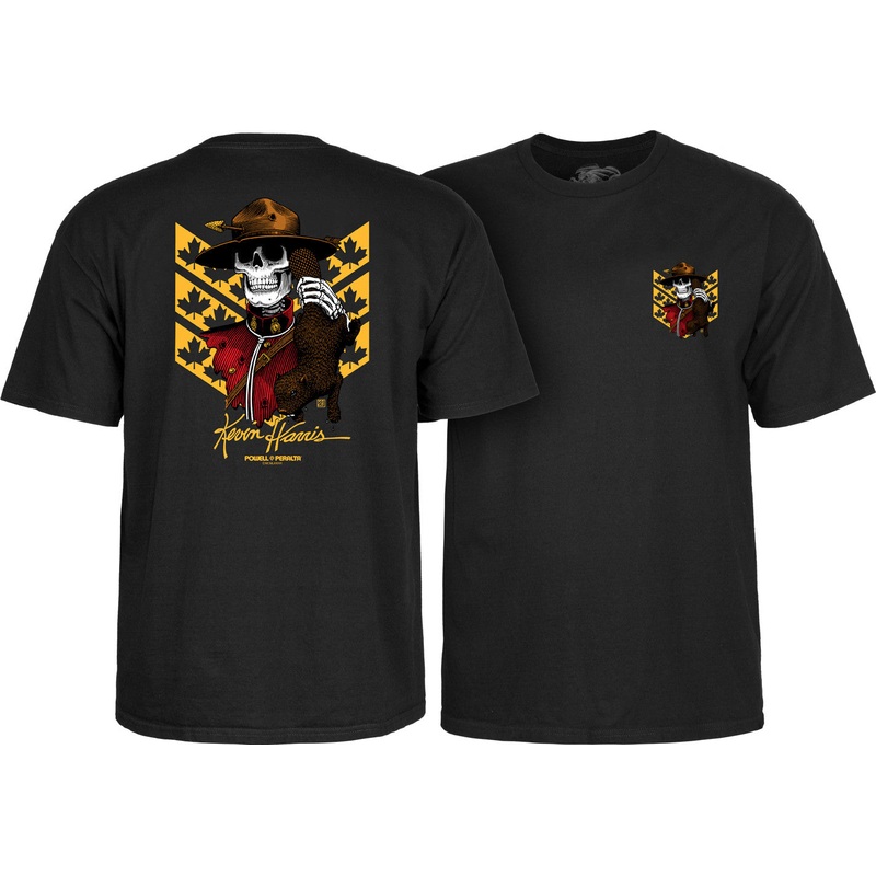 Powell Peralta Kevin Harris Mountie T-shirt – Black L Black