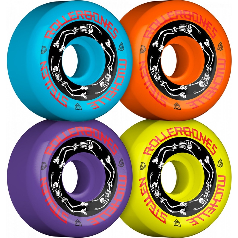 Roller Bones x Moxi Michelle Stellen 101a 57mm Assorted Colored (Set of 4) Roller Skate Wheels