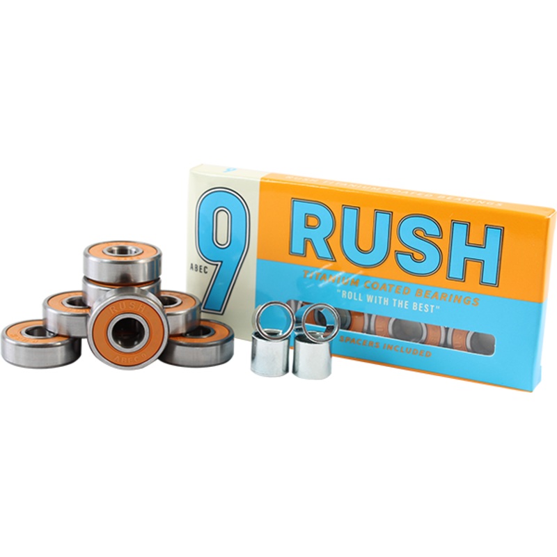 RUSH ABEC BEARINGS W/SPACERS ppp 9.0″