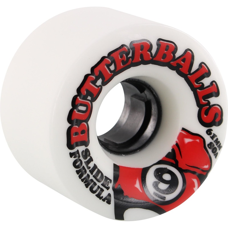 Sector 9 Wheels Slide Butterballs 61mm 80a – White (Set)