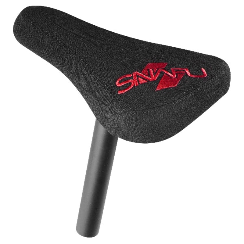Snafu Solo Seat Padded & Post Combo – Black/Red