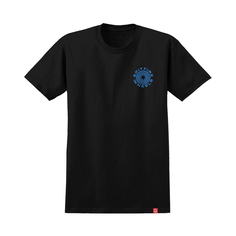Spitfire Classic 87 Swirl Fill T-Shirt S Black/Blue/White