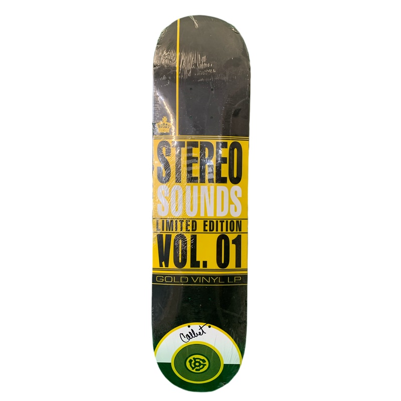 Stereo Sounds Gold Vinyl 7.625″ Classic Skateboard Deck
