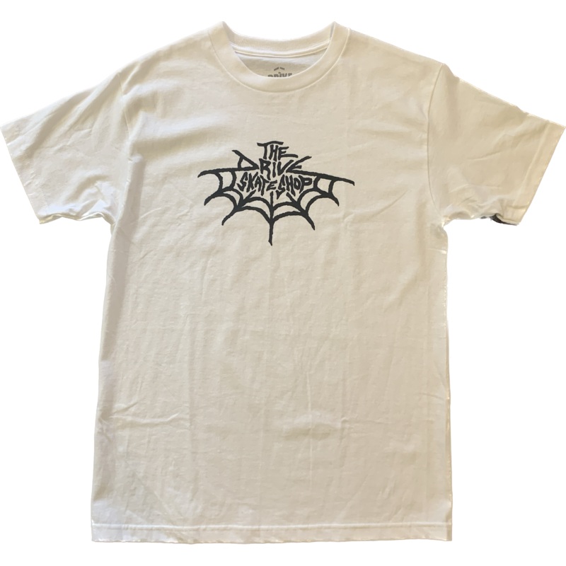 THE DRIVE SKATE SHOP WEB T-SHIRT WHITE/BLACK