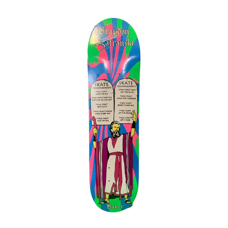 Baker Braydon Szafranski Skate Commandments 8″ Classic Skateboard Deck