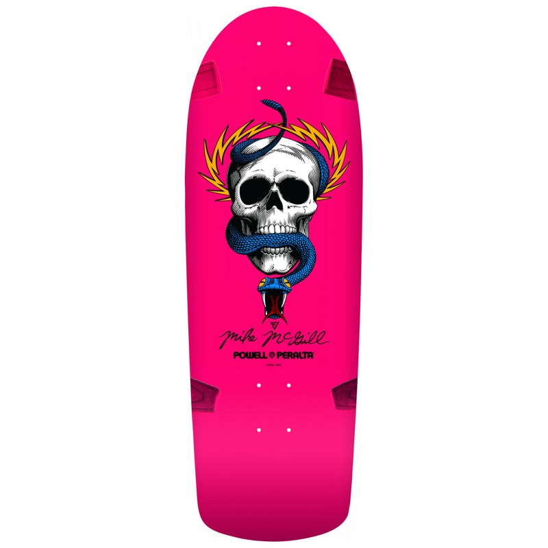 POWELL-PERALTA RETRO DECK – OG MCGILL SKULL & SNAKE HOT PINK (10″)