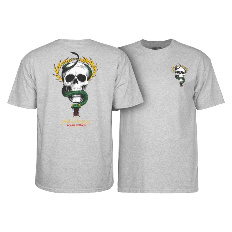 POWELL PERALTA S/S T-SHIRT – MIKE MCGILL SKULL AND SWORD ATHLETIC HEATHER SMALL