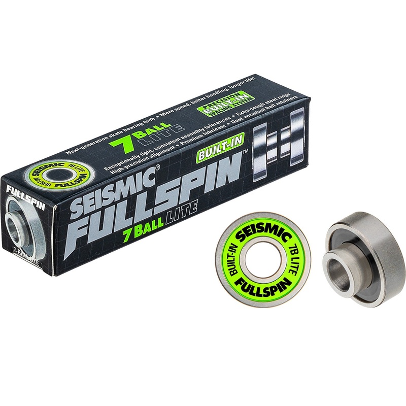 Seismic Fullspin 7-Ball LITE Built-In Bearings 8mm – Green (Set)