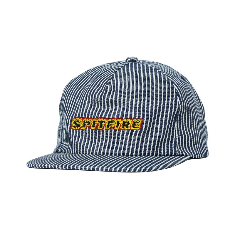 Spitfire Flames Script Strapback Hat O/S Indigo