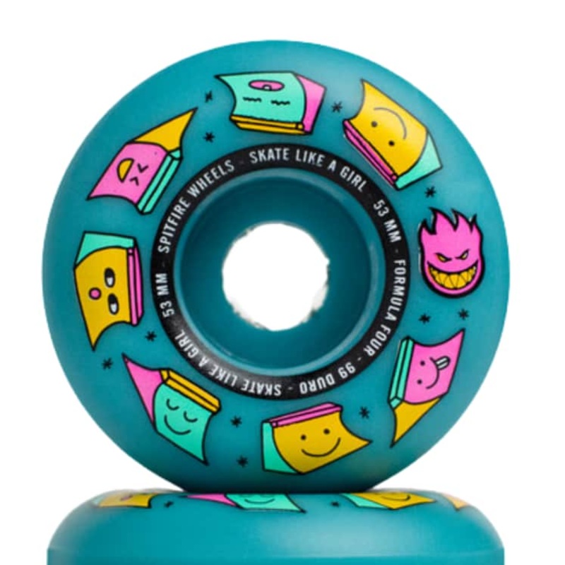 SPITFIRE WHEELS – FORMULA 4 RADIALS SKATE LIKE A GIRL BLUE 99A (53MM) 53MM