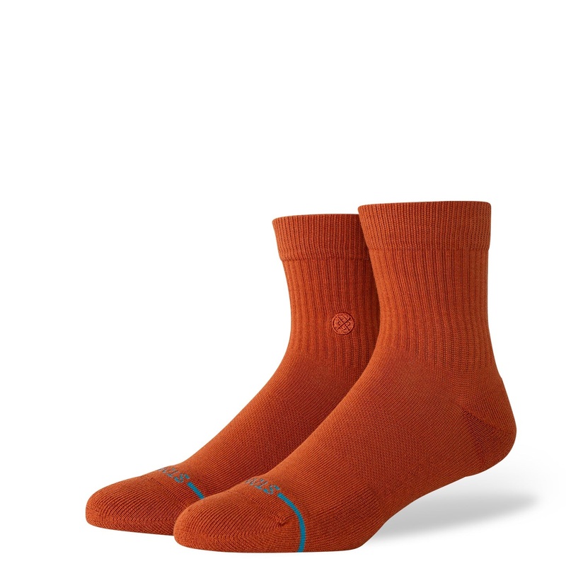 STANCE SOCKS ICON QUARTER BURNT ORANGE MEDIUM