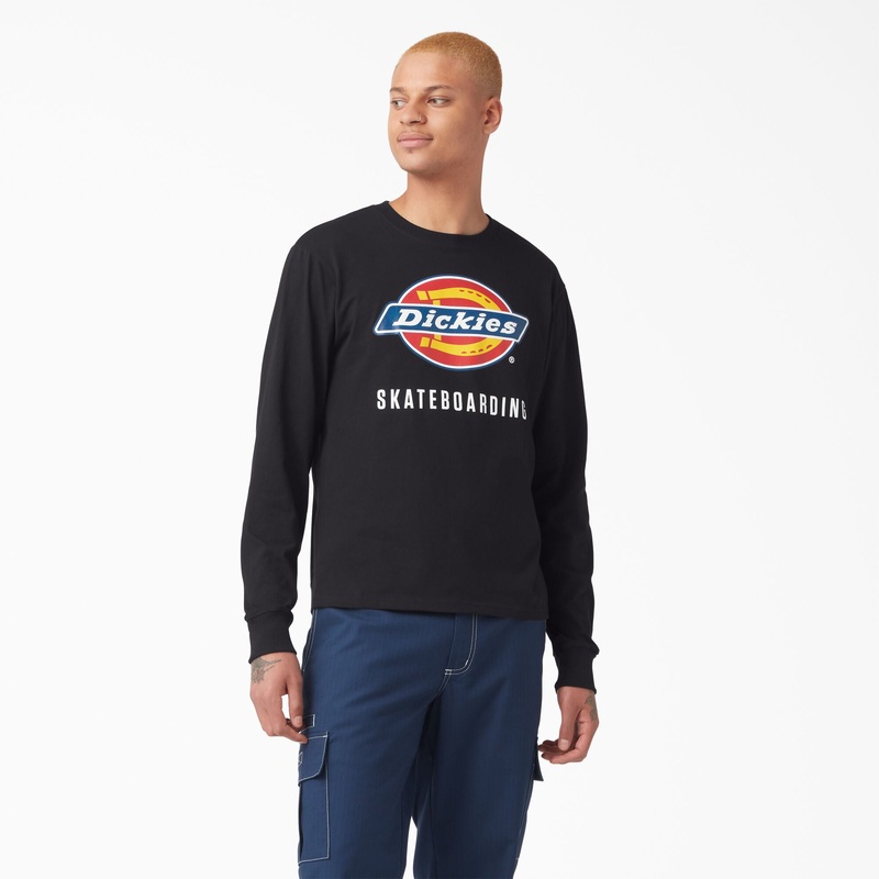 Dickies Skateboarding Logo Graphic Long Sleeve T-Shirt – Black S Black