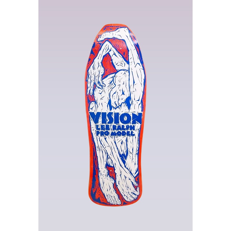 Lee Ralph – Modern Concave Skateboard – 10.25″X30.75″ – Red Stain/White