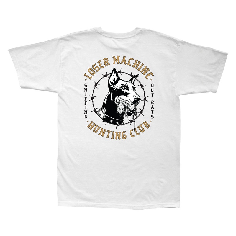 LOSER MACHINE HUNTING CLUB T-SHIRT WHITE MEDIUM