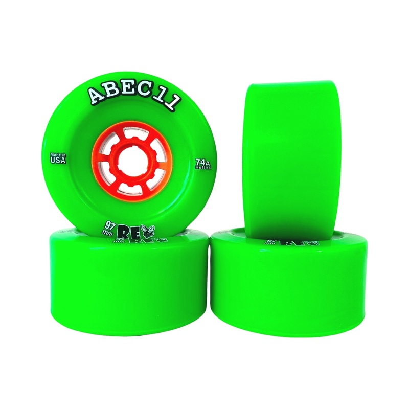 ABEC11: 97mm ReFly Longboard Skateboard Wheel 97mm 44mm Round Lip 74a-Reflex