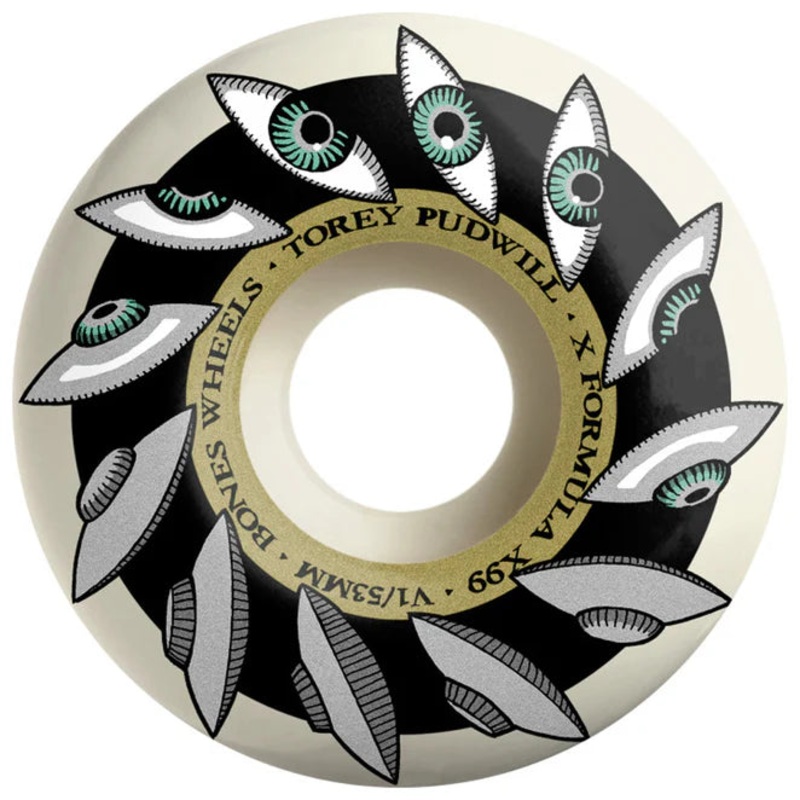 Bones X-Formula V1 53mm x99 Pudwill Eyeing Saucer Wheels
