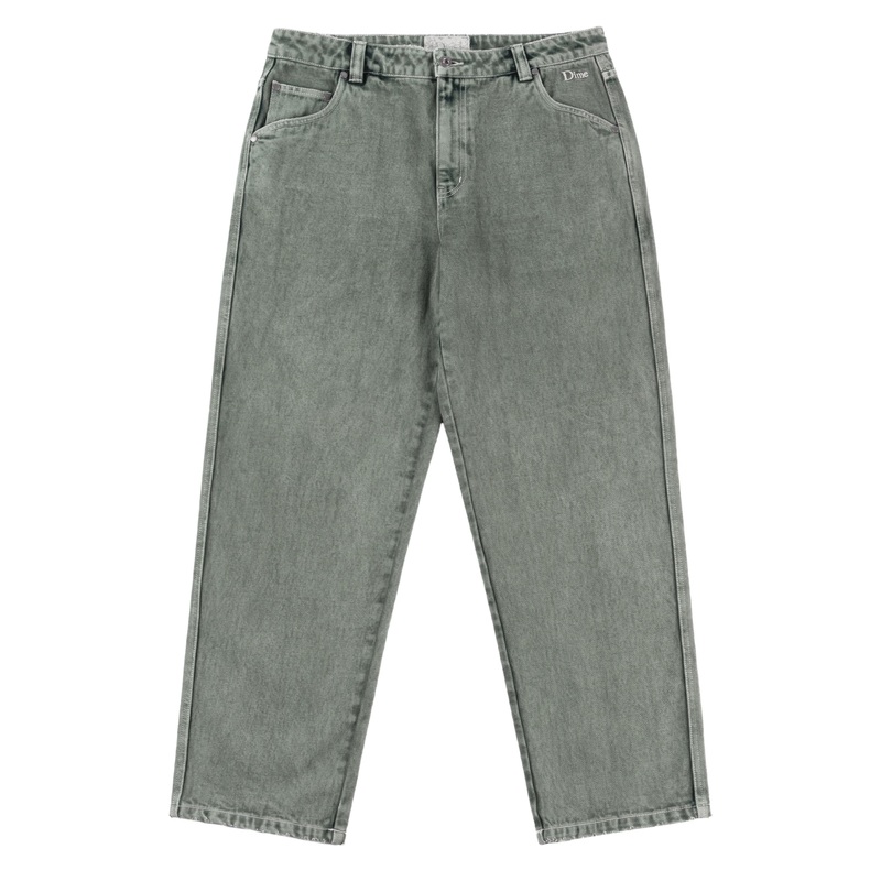 Dime Classic Relaxed Denim Pant – Overdyed Forest 28″