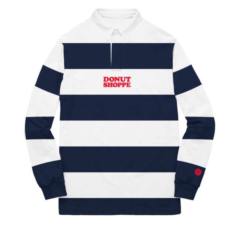 DS STACKED RUGBY SHIRT Small Navy