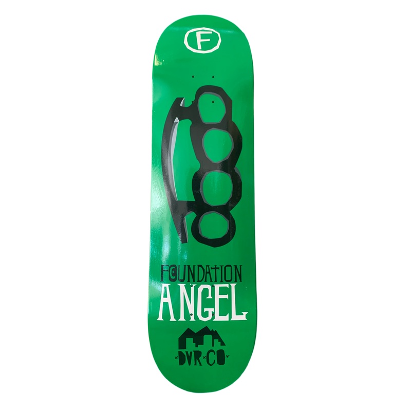 Foundation Angel Ramirez Brass Knuckles Green 8.25″ Classic Skateboard Deck