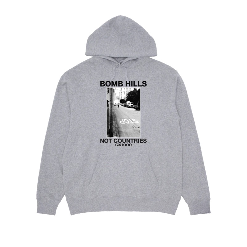 GX-1000 – Bomb Hills Not Countries – Heather – Sweatshirt Large