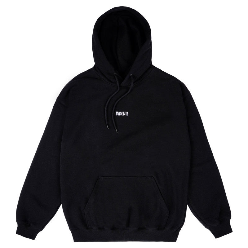 MAGENTA SWEATER OG SCRIPT BLACK MED