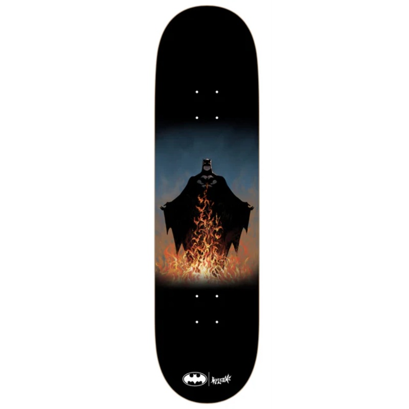 Welcome x Batman Bat Flames on Popsicle Black 8.5″ Skateboard Deck