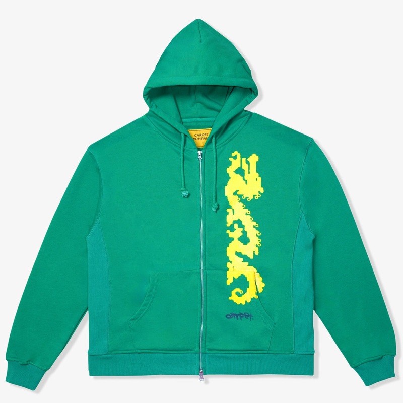 Dragon Zip Hoodie (Green) MEDIUM