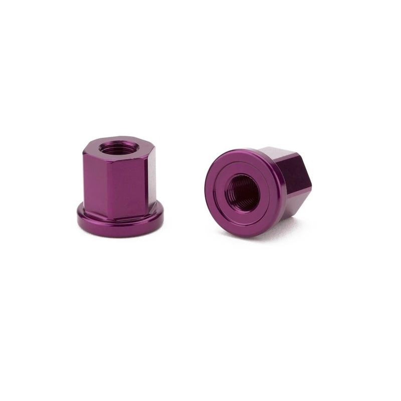 Mission BMX 3/8″ Aluminum Axle Nuts – Purple