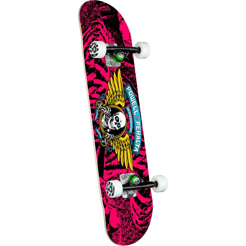 POWELL PERALTA WINGED RIPPER COMPLETE WHITE PINK (7″)