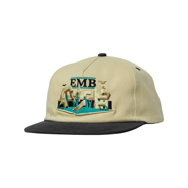 Real EMB Snapback Hat Tan/Charcoal