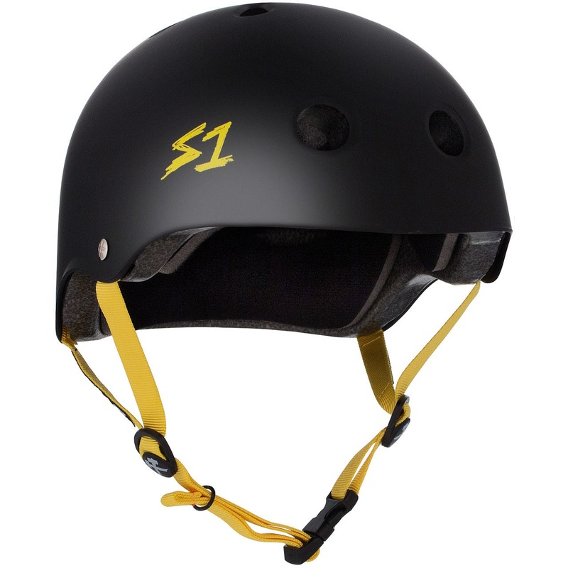 S1 Lifer Helmet – Black Matte/Yellow Straps X-Small (20.5″) Black