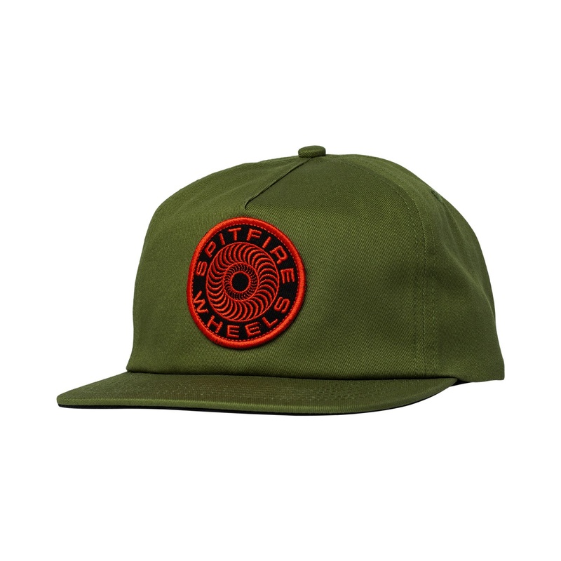 Spitfire Classic 87 Swirl Snapback Hat O/S Olive