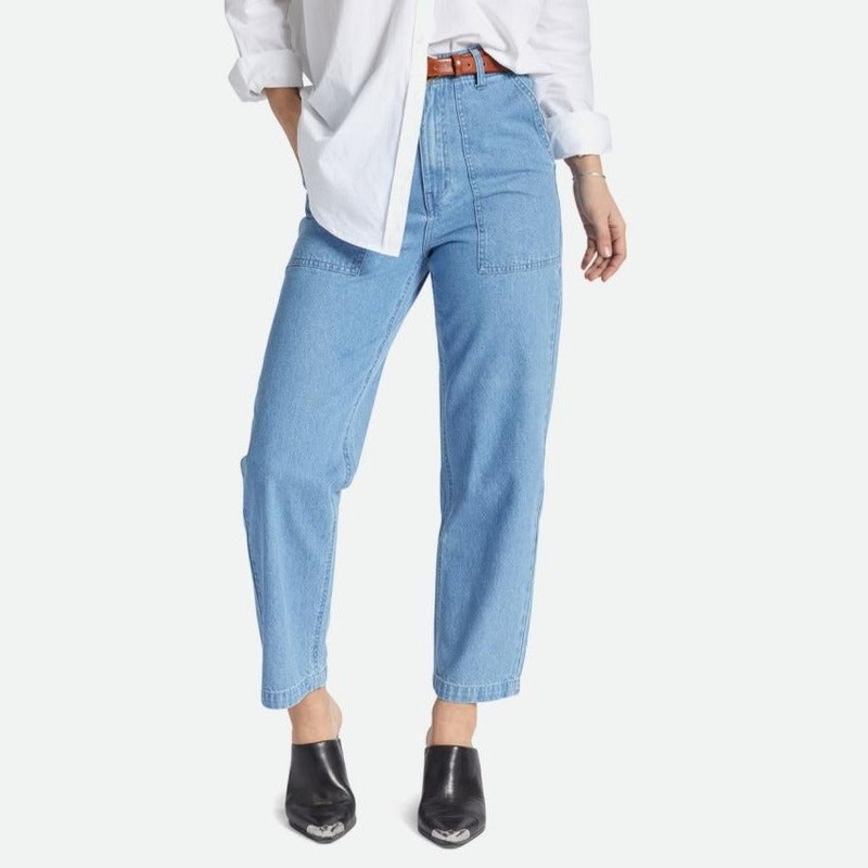 BRIXTON WOMENS VANCOUVER PANT FADED INDIGO DENIM 25