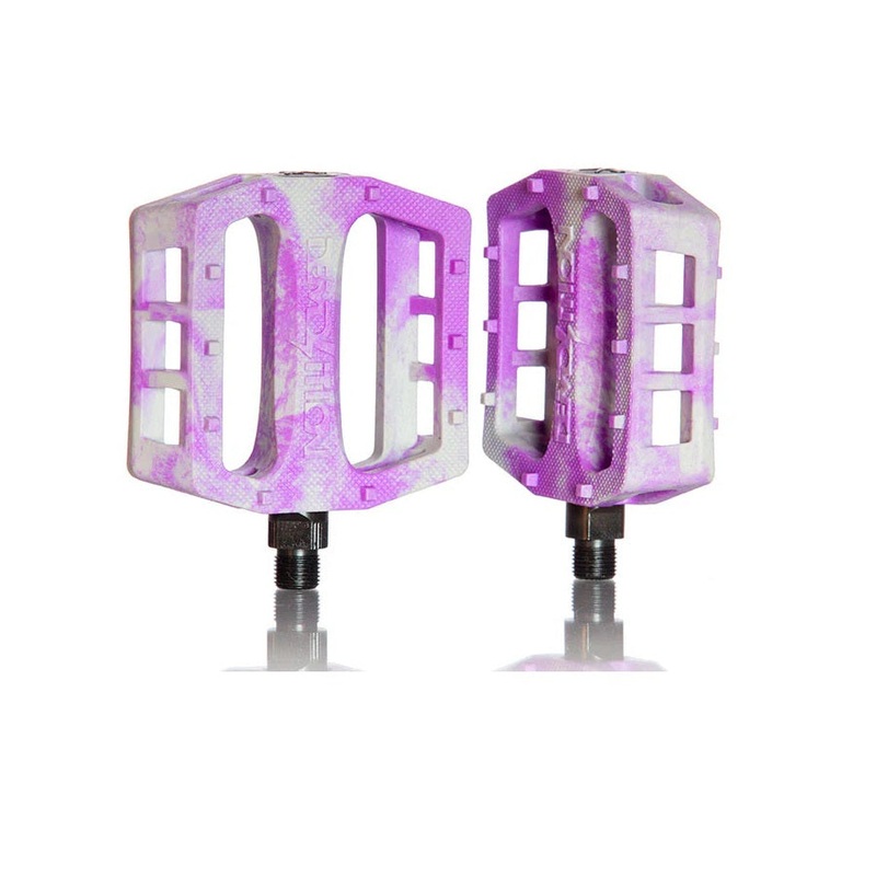 Demolition Trooper Plastic Pedals – Purple/White