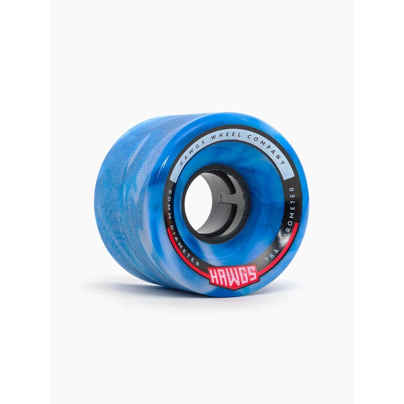 Hawgs Chubby Wheels 60mm 78a – Blue/White Swirl (Set of 4)