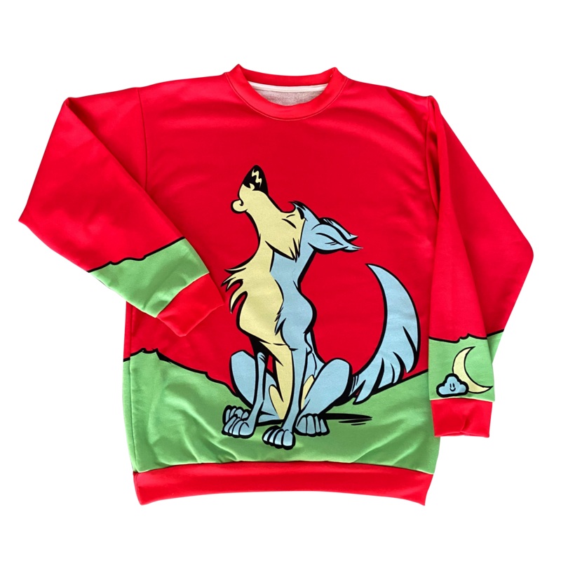 Howlin’ All Over Print Sweater L