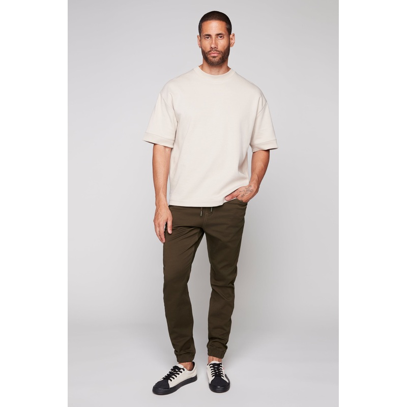 JAGGER – 5 Pocket Soft French Terry Classic Jogger – Dark Olive 28(XS)