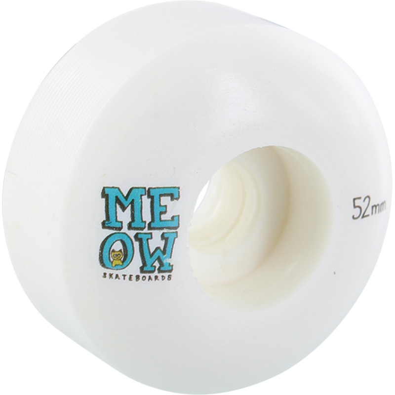 MEOW STACKED LOGO WHITE 52mm 100A