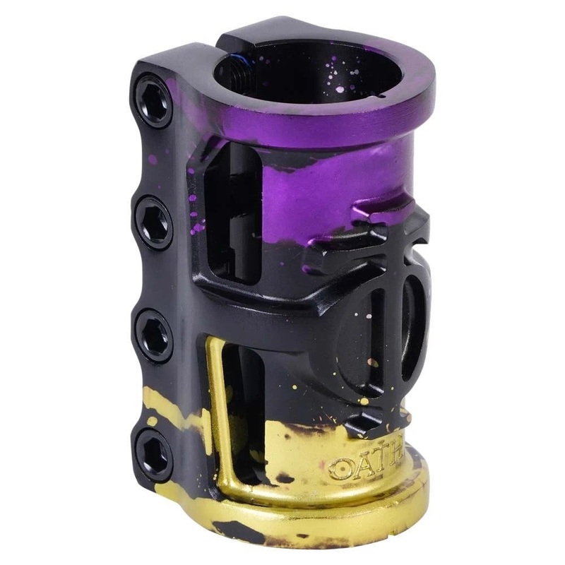 Oath Cage V2 SCS 4 Bolt Clamp – Black/Purple/Yellow