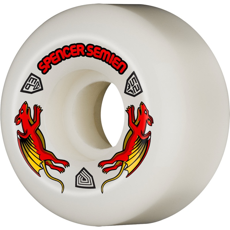 Powell Peralta Dragon Formula Nano Rat Spencer Semien Wheels 52x30mm 93A – Off White (Set of 4)