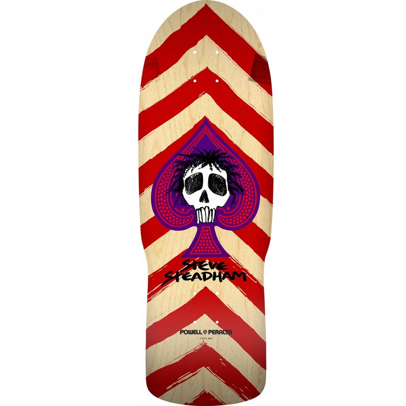 Powell Peralta Steadham Spade Skateboard Deck – 10 Red/Natural