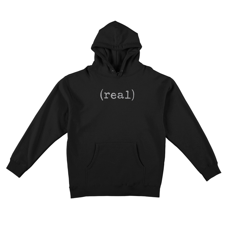 Real Lower Hooded Sweatshirt XS Black/Grey